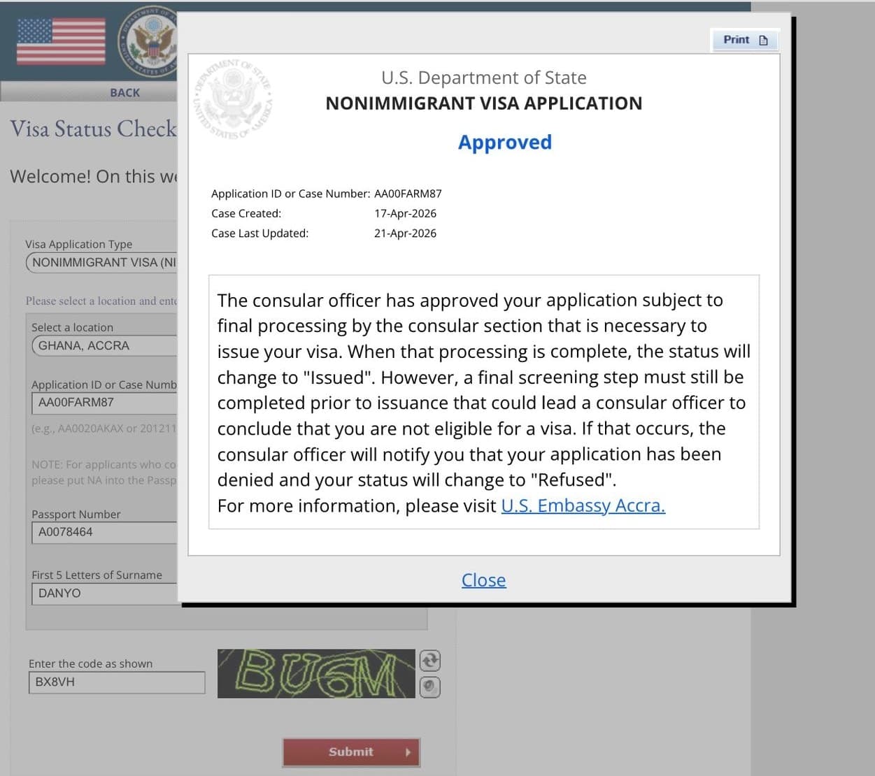 US visa approved for TravelTreks client